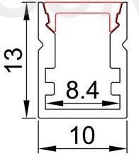 China LED Aluminum extrusion profile customized length for led strips Aluminum extrusion profiles for flexible led strips for sale