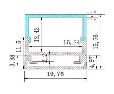 China U shape LED extrusion profiles milky diffuser for led strips aluminum LED profiles for stores mall for sale