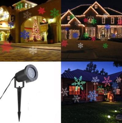 China LED Light Moving Snowflake Landscape Laser Projector Lamp Outdoor Garden Xmas for sale