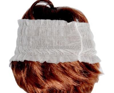 China Easy /convenience /soft disposable nonwoven headbands with elastic hair wraps headband for spa facials for sale