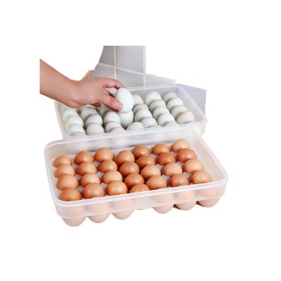 China Single Transparencies Maintain Freshness Plastic Egg Tray 34 Grids Large Capacity Egg Tray for sale