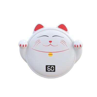 China Double Sided Hand Warmer 10000mah Cartoon Heating USB Hand Warmers Digital Display Treasure Power Bank for sale