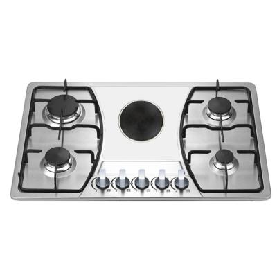 China Thermostat with 6 levels four gas and an electric oven, stainless steel panel cooktop for sale