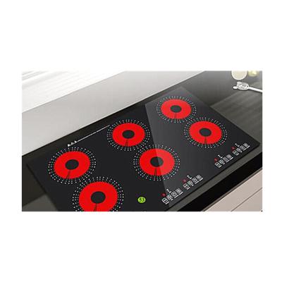 China Online Shopping Hotel Porcelain 6 Burner Infrared Cooker for sale