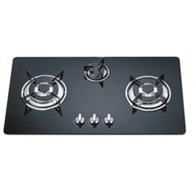 China 2020 Hotel Sales Kitchen Appliances Tempered Glass Top Gas Stove Hot 3 Burner for sale