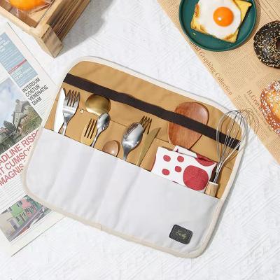 China Normcore / Minimalist Canvas Set Folding Finished Folding Picnic Sack Outdoor Curling BBQ Tools Storage Hanging Bags for sale