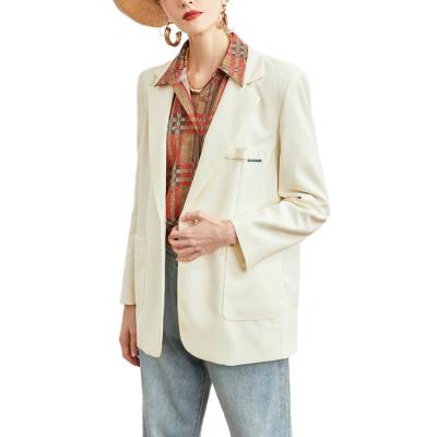 China wholesale Anti-wrinkle 2022 custom woven fabric designs ladies drop mujer long fashion coats arket blazer casual elegant women suits for sale