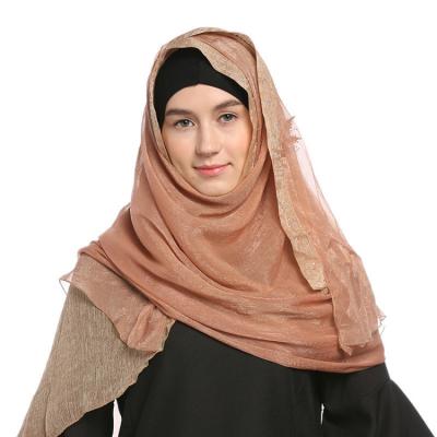 China Wholesale Custom Muslim Elegant Head Scarf New Daily Life Embroidery Bandana Women Chiffon Other Ethnic Hijab Scarves And Shawls For Ladies for sale