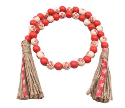 China Wooden Bead Garland Viable Color Decoration and Holiday Party Decoration for Christmas for sale