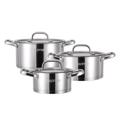 China SHUNFA Sustainable Red Line Cookware Set High Quality Cookware Set Casserole Pot for sale