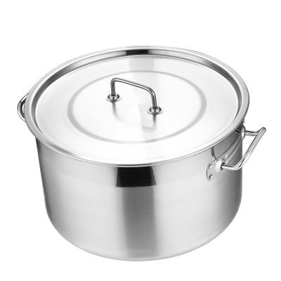 China Large Capacity Modern Simple Straight Shape Cookware Cooking Pot Stainless Steel Soup Pot Stock Pots Factory Supply for sale