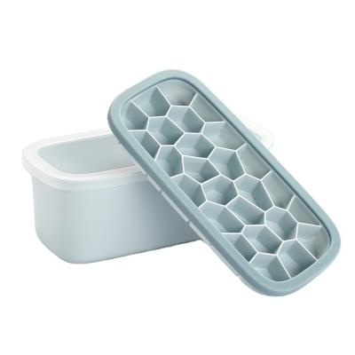 China Ice Cube Tray Summer Honeycomb Style Double Layer Silicone Viable Homemade Ice Mold for sale