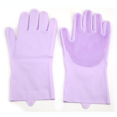 China Kichen Household Cleaning Silicone Dishwashing Gloves Kitchen Gloves Oven Rubber Gloves for sale