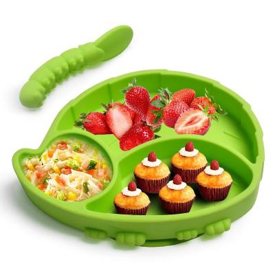 China Morden Luxury Children's Silicone Dish Divider Baby Cup Bowl Integrated Cup for Kids Dinnerware Set for sale