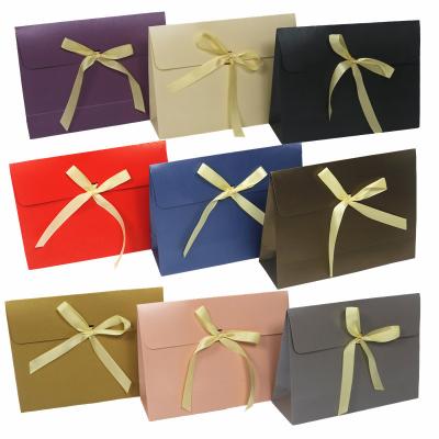 China Recyclable Silk Scarf Box Gift Box Bow Tie Cashmere Envelope Gift Box for sale