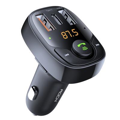 China New China-chic ROCK SPACE B301 36W QC3.0 PD3.0 Dual USB Car FM Transmitter MP3 Player Wireless Charger for sale