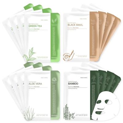 China Moisture Proof Custom Design Cell Mask Facial Sheet Heat Seal Plastic Bag Frosted 3 Side Seal Pouch Mylar Food Packaging Bags for sale