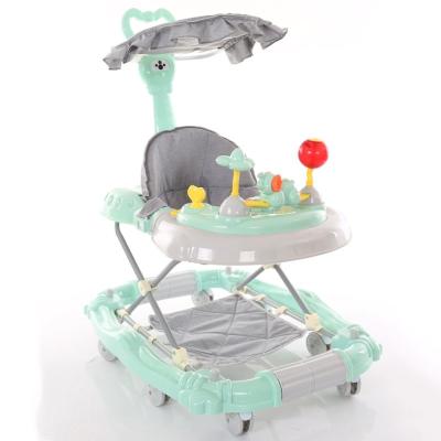 China 6Month - 3Years Baby Walker With Leaning Gear Walk Light Mute Brake And Tent Wheel And Music Three Gear for sale