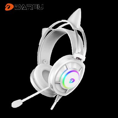 China Wholesale Headband Dareu Headphone Cable Earphone With Cat Ears Factory Price Made In China for sale