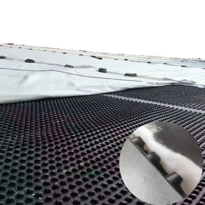 China Foundation Drainage Made Easy HDPE Plastic Dimple Waterproofing Board with Geotextile for sale