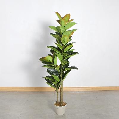 China High-grade Simulation Artificial Home Rubber Tree 135cm Indian Decorative Tree For Sale for sale