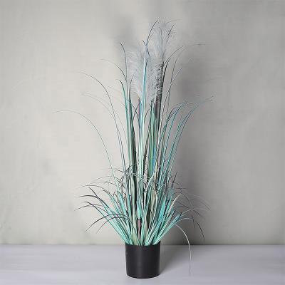 China PVC Cattail Artificial Tubular Bonsai Low Price MOQ Hotel Restaurant Customizable Wedding Decorative Pot for sale