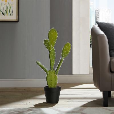 China High Quality Artificial 43cm PU Cactus With Pot For Home Decoration for sale