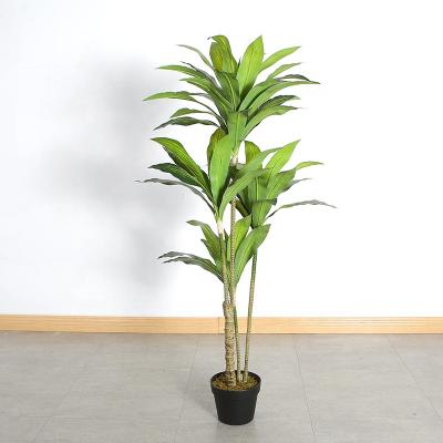 China PVC in stock artificial decorative dragon blood tree 130cm artificial dracaena for sale for sale