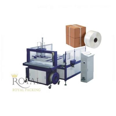 China Automatic Width 5mm Corrugated Box Papers Strapping Machine Strapper for sale