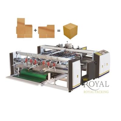 China EA Carton Corrugated and 5ply no more than 6mm Common Gluing Machine and Corrugated Folder Semi-automatic 2 Pieces Box Gluer for sale