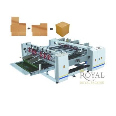 China EA corrugated and 5ply carton no more than 6mm 2 pieces in one folder gluer machine for RSC carton box for sale