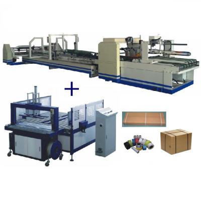 China MJZXJ-1 Folder Automatic 5mm Width Gluer and Strapping Machine for sale