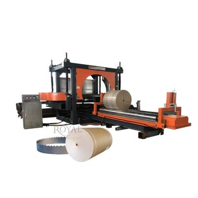 China Garment Shop RYSD-1800A Automatic Industrial Roll Saw Paper Slitter With Band Saw Blade for sale