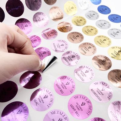 China Adhesive Glossy Silver Vinyl Roll Waterproof Customized PET Labels Packaging Stickers for sale