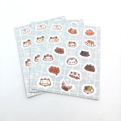 China Decorative Sticker Wholesale Self Adhesive Paper Kiss Cut Paper Stickers Waterproof Promotional Decorative Custom Sticker Sheet for sale