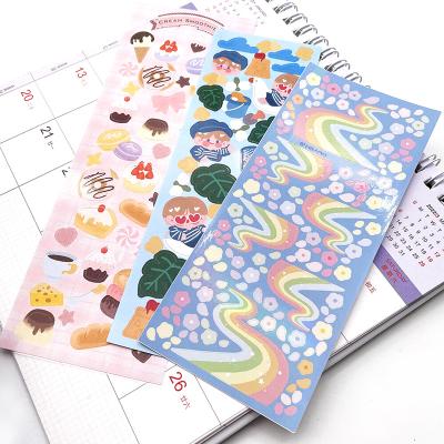 China Eco-friendly custom self-adhesive waterproof decorative sticker kiss cut label paper sheet for sale