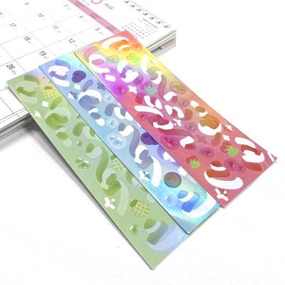 China Decorative Sticker Custom Printing Kiss Cut Paper Stickers Cute Foil Glitter Holographic Laminated Vinyl Sticker Sheets for sale