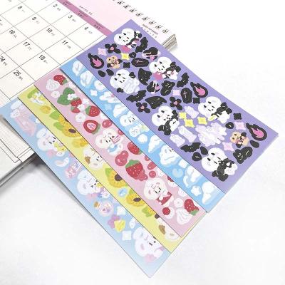 China Custom Paper Sticker Printing Sticker Sheet Cartoon Kiss Cutting Adhesive Sheet Decorative Eco-friendly Sticker for sale