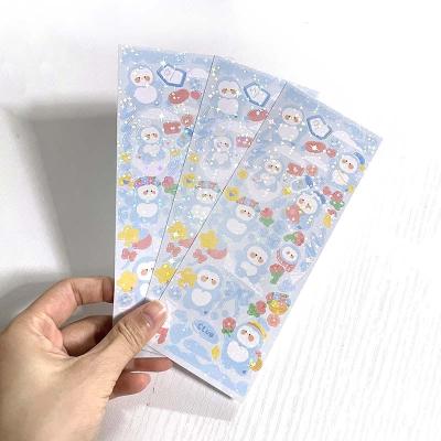 China Decorative Adhesive Sheet Decorative Custom Planner Sticker Sheet A4 A5 Gold Foil Paper Kiss Cut Sticker Sheet Printing for sale