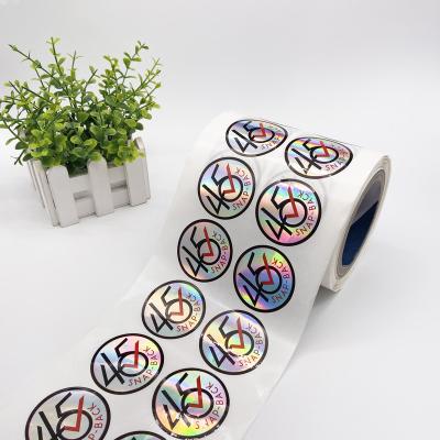 China Wholesale Custom Holographic Laser Waterproof Logo Stickers Roll Vinyl Waterproof Hologram Labels Stickers Printing for sale