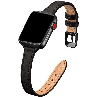 China Fashion\Dress Luxury Popular Series Premium 6 Top 5 Series Apple Watch Band Se Grain Calfskin Watch Strap 38mm 44mm Leather Band for sale