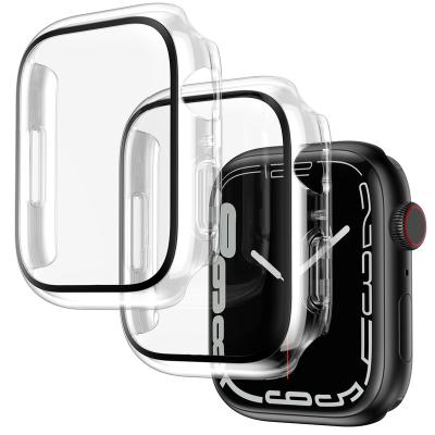 China 3D Curved For Iwatch Case Glass Tempered Screen Smart Watch 3D Curved Cover Device Case 41mm 45mm For Apple Watch Series 7 for sale