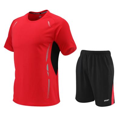 China Breathable sports suits men's new summer trend casual men's short sleeves with sportswear set for sale