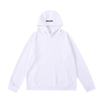 China Anti-wrinkle factory price plain fashionable simple color loose and comfortable men's style hip-hop high street hoodie for sale