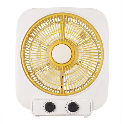 China 90Â ° Exquisite 10 Inch Speed ​​Tone Portable Small Table Fan Three Pitch Box Fan With Low Noise Motor for sale