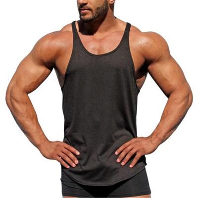 China QUICK DRY Mens Gyms Empty Tank Top Singlets 100% Cotton Bodybuilding Sleeveless Vest And Fit Tank Compression Gym Vest Wholesale Top for sale