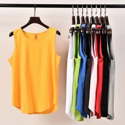 China QUICK DRY Custom Gym Workout Running Tank Tops 100% Unisex Tank Tops Man Gym Workout Tank Multi Color Sleeveless Cotton White Tank Tops for sale