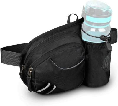 China Water Proof BSCI Bottle Holder Water Repellent Bum Bag Dog Walking Waist Bag Custom Size Fanny Pack for sale