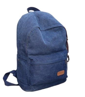 China Vintage Simple Design Lightweight Canvas Travel Rucksack Brand School Backpack Plain for sale