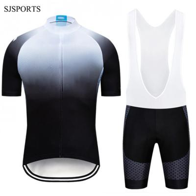 China Breathable Recycling Kits Tie Cycle Tank Tops Short Sleeve and Bib Shorts Porcelain Tank Top Custom Cycling Set for sale